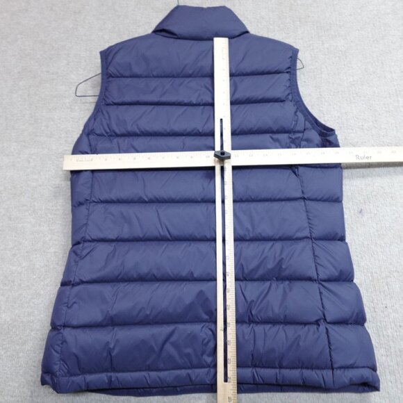 EAB Womens Vest Medium Blue Down Filled Full Zip Puffer - Picture 5 of 7